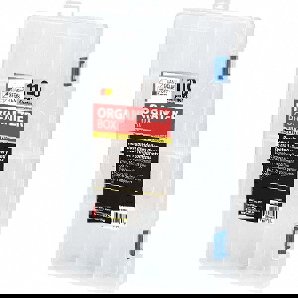 Compartment Storage Boxes & Bins; Type: Storage File Box; Storage Box Type: Storage File Box; Number of Compartments: 10; Material: Polypropylene; Overall Length: 11.75 in; Overall Height (Inch): 2.2 in; Color: Clear; Overall Height: 2.2 in; Material: Pol